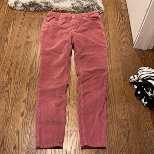 Burgundy jeans